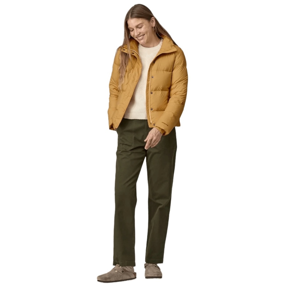 Patagonia medium silent down puffer yellow